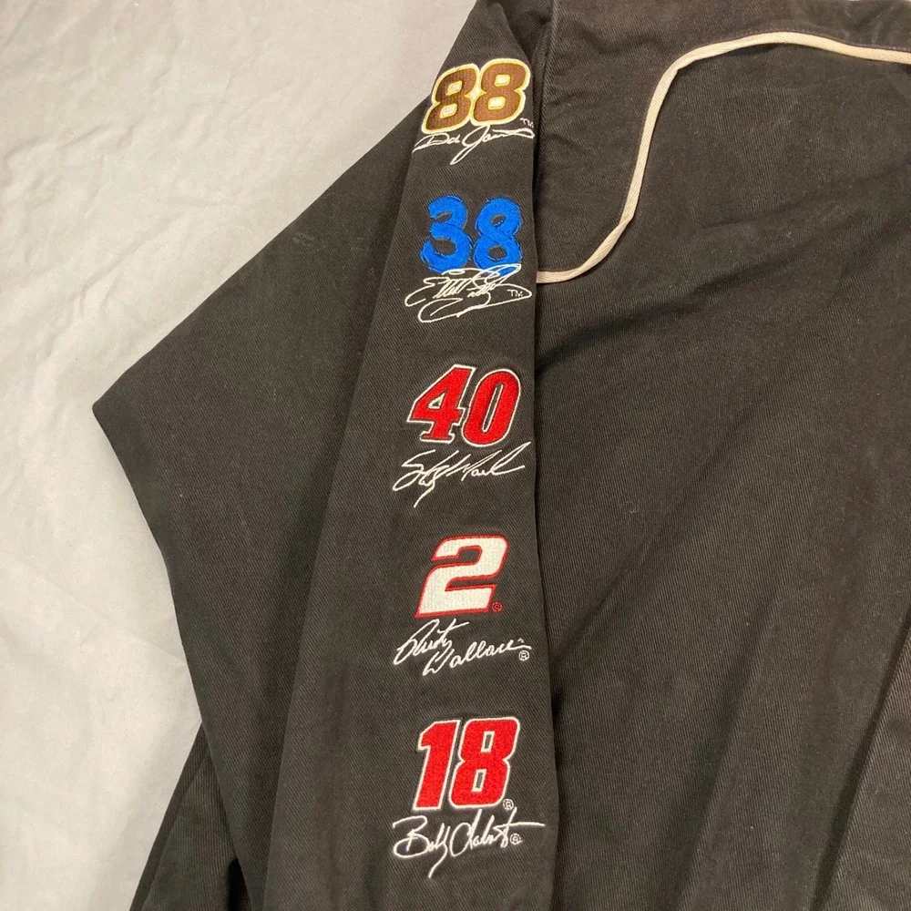 Chase Authentics NASCAR Stars of Today Racing Jacket XL Black Cotton‎ Twill Snap